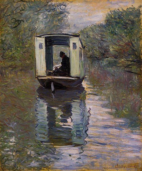 Claude Monet Le Bateau atelier France oil painting art